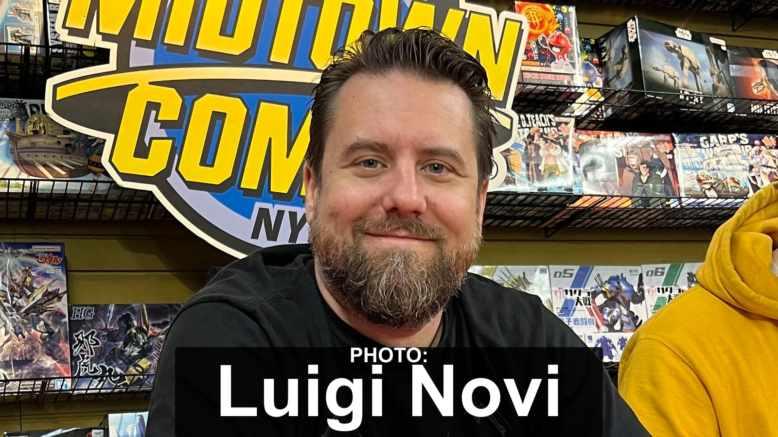 Comics writer Joshua Williamson at a 2025 Midtown Comics signing in New York.