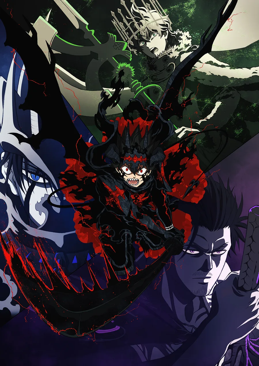 Official Black Clover 2nd Season ensemble key visual with Asta at the center and fellow characters around him.