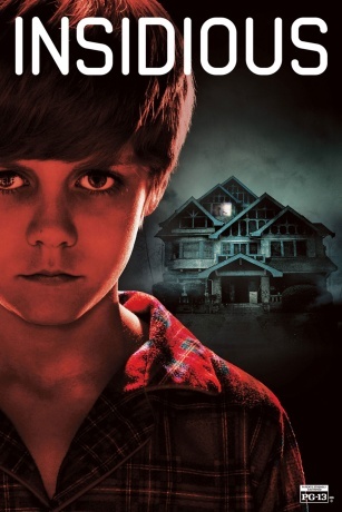 Official key art for the original Insidious featuring Dalton Lambert and the haunted family home
