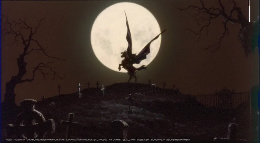 D, the dhampir vampire hunter, in official artwork from Vampire Hunter D: Bloodlust.