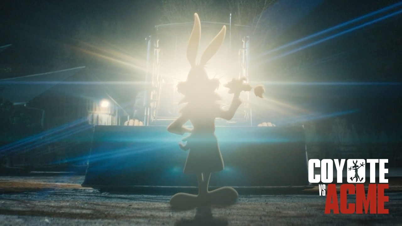 Wile E. Coyote's silhouette in an official Coyote vs. Acme promotional image.