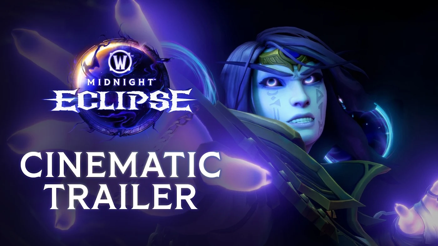 Blizzard Entertainment Official title card for the Midnight: Eclipse cinematic trailer, showing Xal'atath.